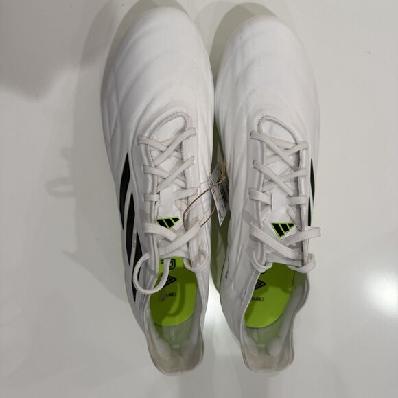 NEW ADIDAS COPA PURE.1 FG SOCCER CLEATS WHITE AND GREEN MENS Sz 8 / wmn 9 HQ8971 main image 6